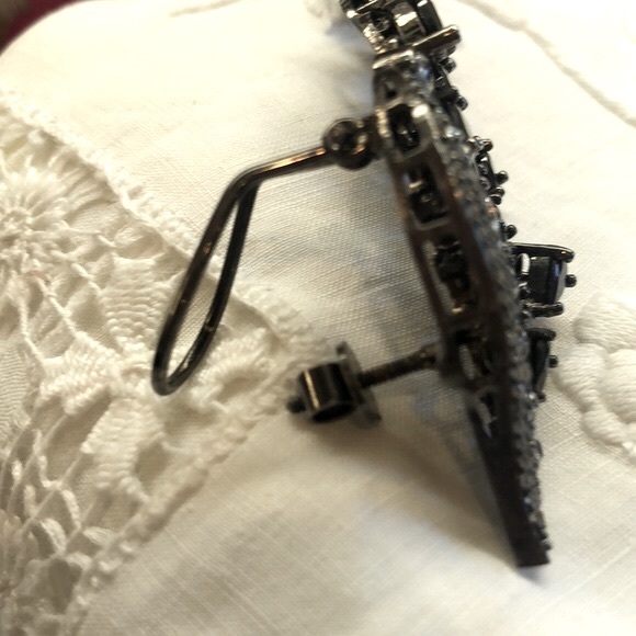 NWOT Gorgeous Black Spinel & White Sapphire Earrings- SOLD ON ANOTHER WEBSITE - Picture 6 of 6